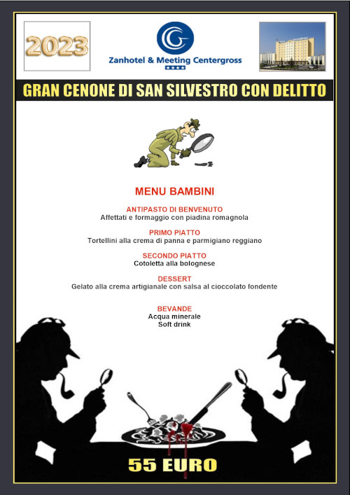 Menu Bambini Cena di capodanno con delitto